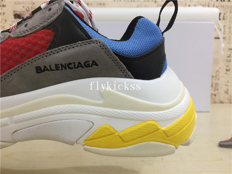 Balenciaga 2017 Fall Winter Triple-S Grey Blue Red